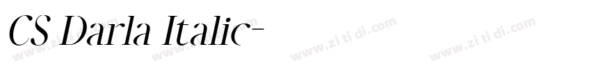 CS Darla Italic字体转换 CS Darla Italic字体转换
